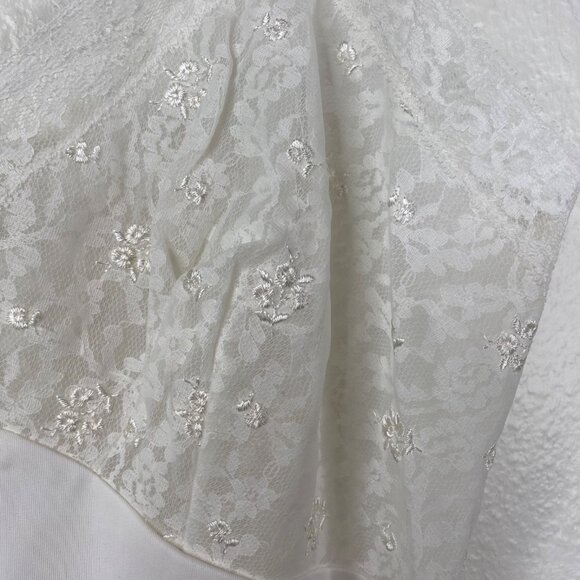 Vintage Fit Rite Lingerie Slip Dress Shadow Panel Babydoll Coquette White 34 NWT - Picture 8 of 13